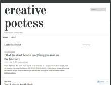 Tablet Screenshot of creativepoetess.wordpress.com