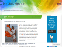 Tablet Screenshot of mylittlemiracle.wordpress.com