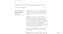 Desktop Screenshot of bivocationalpastoring.wordpress.com