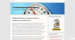 Desktop Screenshot of consejosparaperderpeso.wordpress.com