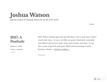 Tablet Screenshot of joshuawatson.wordpress.com