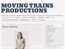Tablet Screenshot of movingtrainsproductions.wordpress.com