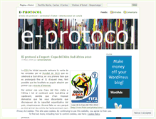 Tablet Screenshot of eprotocol.wordpress.com