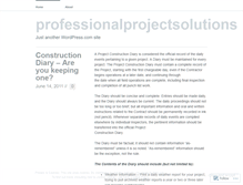 Tablet Screenshot of professionalprojectsolutions.wordpress.com