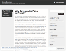 Tablet Screenshot of goingcaveman.wordpress.com
