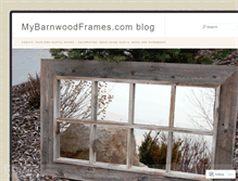 Tablet Screenshot of mybarnwoodframes.wordpress.com