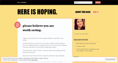 Desktop Screenshot of hopingfor.wordpress.com