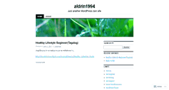 Desktop Screenshot of aldrin1994.wordpress.com