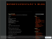 Tablet Screenshot of mindfulexistanc.wordpress.com