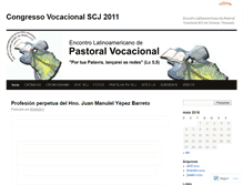 Tablet Screenshot of congressovocacional2011.wordpress.com