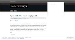 Desktop Screenshot of jagadeesh7n.wordpress.com