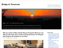 Tablet Screenshot of bridgetotomorrow.wordpress.com