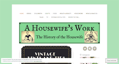 Desktop Screenshot of ahousewifeswork.wordpress.com