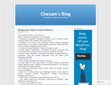 Tablet Screenshot of chezam.wordpress.com