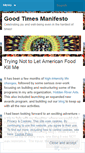 Mobile Screenshot of goodtimesmanifesto.wordpress.com