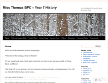 Tablet Screenshot of missthomasbpc.wordpress.com