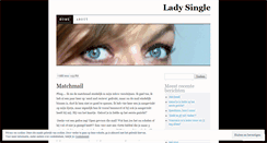 Desktop Screenshot of ladysingle.wordpress.com