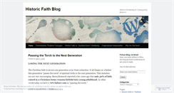 Desktop Screenshot of historicfaith.wordpress.com