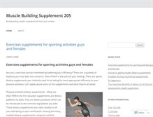 Tablet Screenshot of musclebuildingsupplement205.wordpress.com