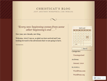 Tablet Screenshot of christicat.wordpress.com