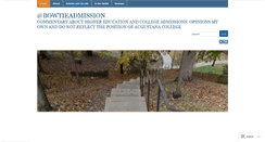 Desktop Screenshot of bowtieadmission.wordpress.com
