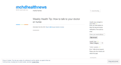 Desktop Screenshot of mchdhealthnews.wordpress.com