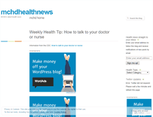 Tablet Screenshot of mchdhealthnews.wordpress.com