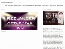 Tablet Screenshot of freelanceroftheyear.wordpress.com