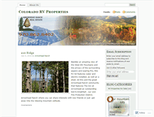 Tablet Screenshot of coloradorvproperties.wordpress.com