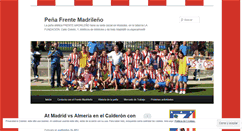 Desktop Screenshot of frentemadrilenyo.wordpress.com