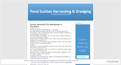 Desktop Screenshot of ponddredging.wordpress.com