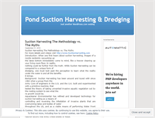 Tablet Screenshot of ponddredging.wordpress.com