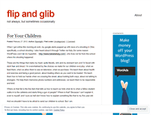 Tablet Screenshot of flipandglib.wordpress.com