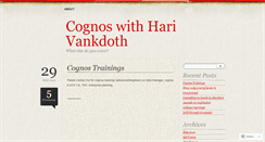 Desktop Screenshot of cognoswithhari.wordpress.com