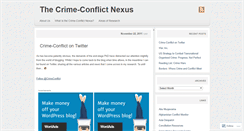 Desktop Screenshot of crimeconflictnexus.wordpress.com