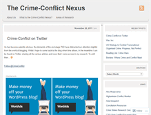 Tablet Screenshot of crimeconflictnexus.wordpress.com