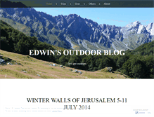 Tablet Screenshot of edwinsoutdoorblog.wordpress.com