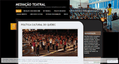 Desktop Screenshot of mediacaoteatral.wordpress.com