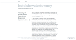 Desktop Screenshot of hotelsinwatertownny.wordpress.com