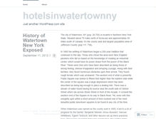 Tablet Screenshot of hotelsinwatertownny.wordpress.com