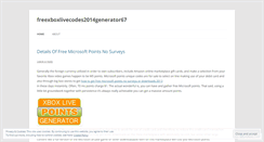 Desktop Screenshot of freexboxlivecodes2014generator67.wordpress.com