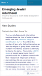 Mobile Screenshot of emergingjewishadulthood.wordpress.com