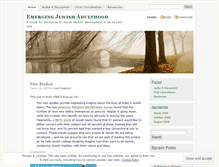 Tablet Screenshot of emergingjewishadulthood.wordpress.com