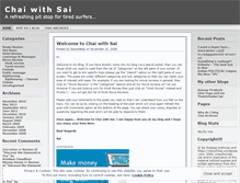 Tablet Screenshot of chaiwithsai.wordpress.com