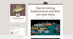 Desktop Screenshot of jubileewriter.wordpress.com