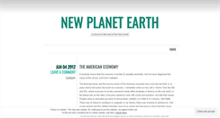 Desktop Screenshot of newplanetearth.wordpress.com