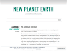 Tablet Screenshot of newplanetearth.wordpress.com