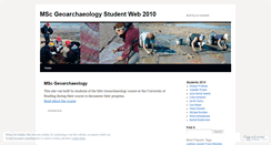 Desktop Screenshot of mscgeoarchaeology.wordpress.com