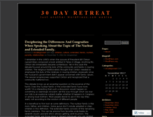 Tablet Screenshot of 30dayretreat.wordpress.com