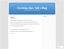 Tablet Screenshot of christianmentalk.wordpress.com